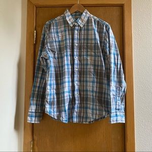 REED EDWARD • Plaid Long Sleeve Button Up Shirt -L